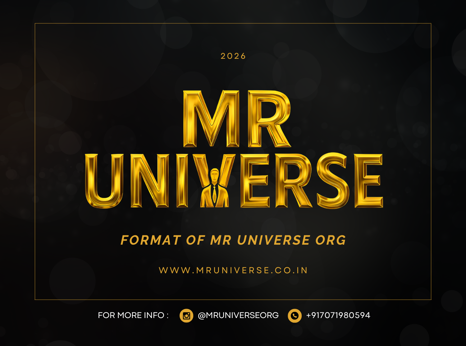 MR UNIVERSE 2026 FORMAT